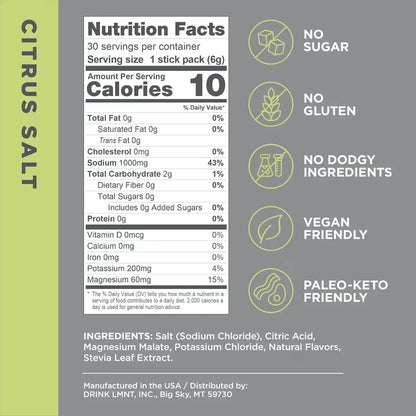 LMNT Zero-Sugar Electrolytes 30PACK